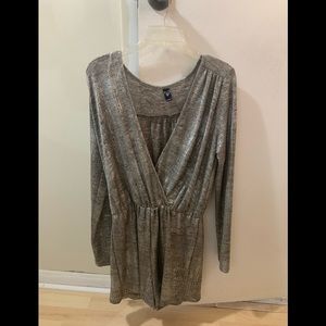 Cute metallic romper dress